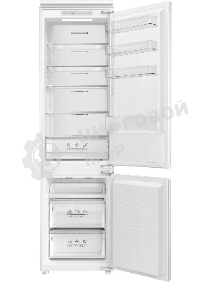 Встраиваемый холодильник Hyundai HBR 1941 2-хкамерн. белый инвертер