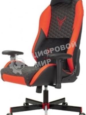 Кресло игровое Knight Neon черный/красный соты эко.кожа с подголов. крестовина металл