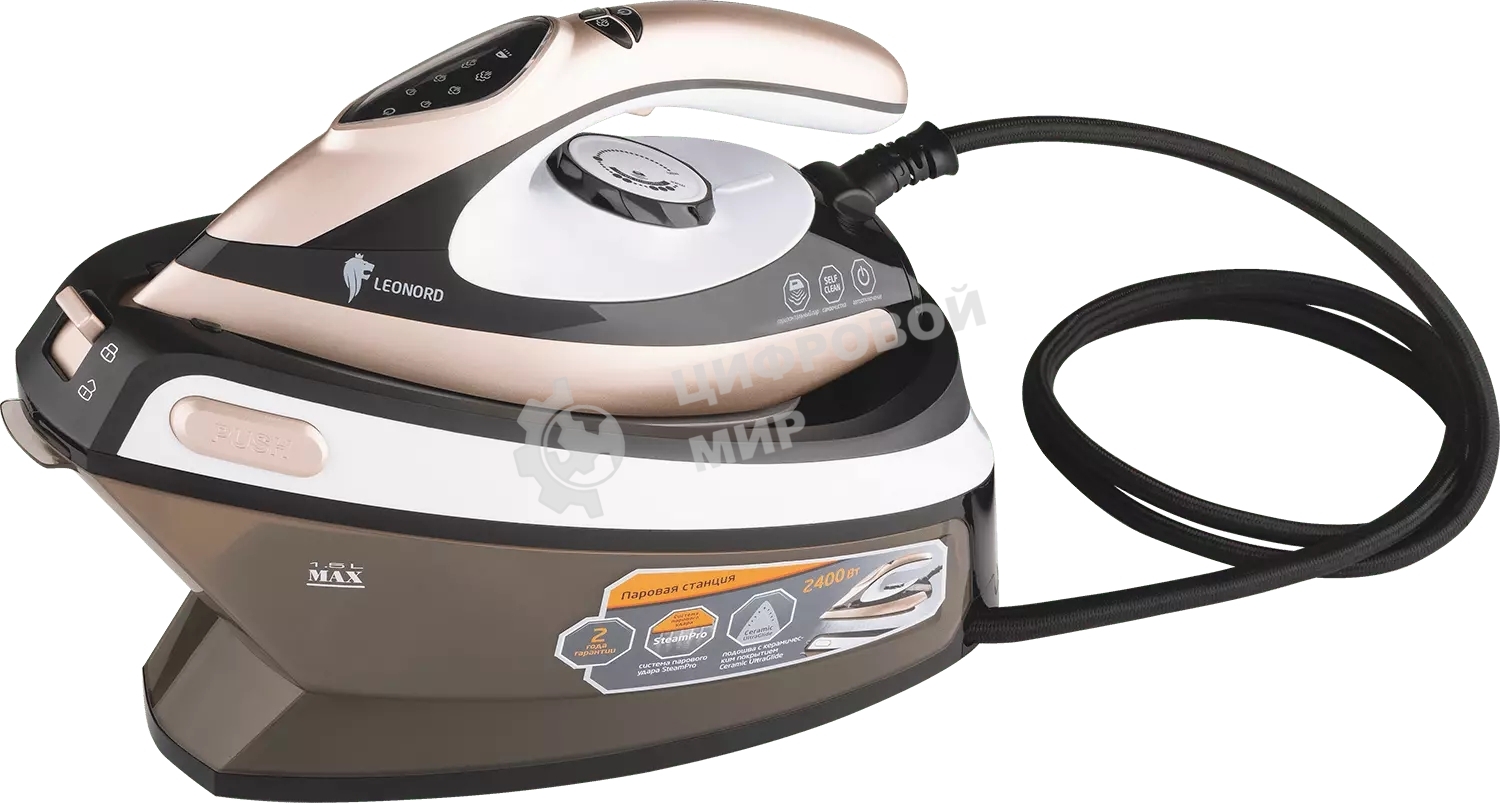 Паровая станция Leonord LE-1806 (2400 Вт, LED дисплей, самооч., керамич.подошва)