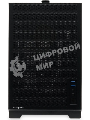 Компьютерный корпус без блока питания Case HSPD M211, Mesh Mini-tower, Black, TG, 0.7 SPCC, no fans,mATX, mITX, 175/330/150мм, 2x2.5