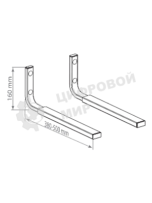 Кронштейн наст. для СВЧ Kromax MICRO-7s серебристый