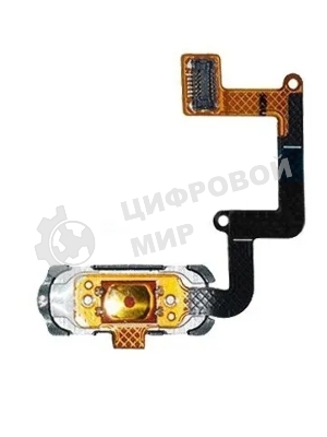 Кнопка HOME в сборе с механизмом и шлейфом для Samsung A320, черная