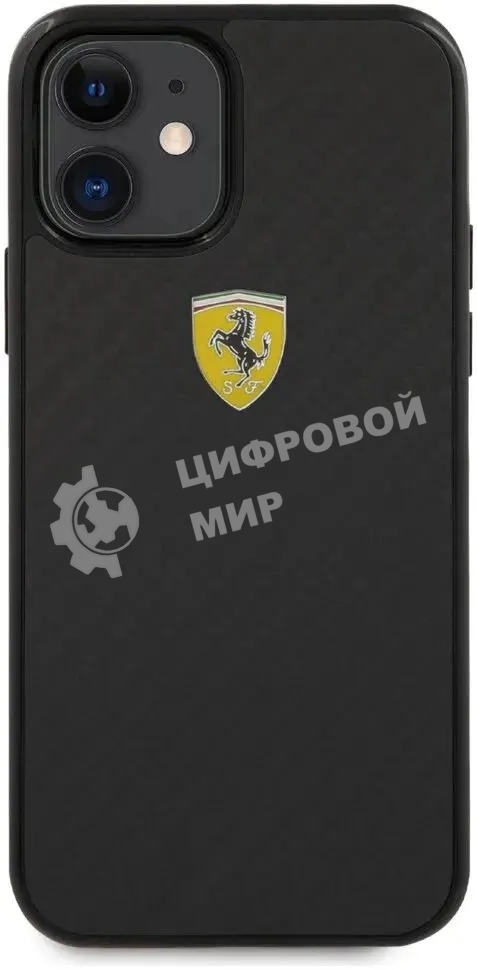 Чехол (клип-кейс) для Apple iPhone 12 mini Ferrari черный (FERCAHCP12SBK)