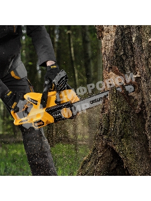 Пила цепная аккумуляторная бесщет. Denzel RCS 400-62, 400 мм, Li-ion, 62В