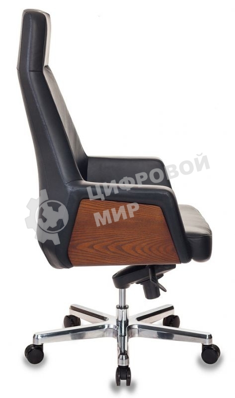 Кресло руководителя Бюрократ ANTONIO/BLACK черный кожа крестовина алюминий