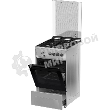 Плита газовая Darina 1D1 GM 241 014 Х нержавеющая сталь/черный, конфорок 4 шт, духовка 50 л, 50 см x 85 см x 60 см