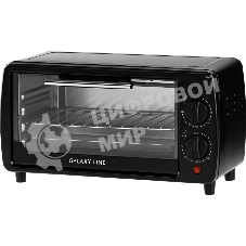 Мини-печь Galaxy Line GL 2625, черный, 8 л, 1000 Вт, таймер на 60 минут, индикатор работы, автоотключение