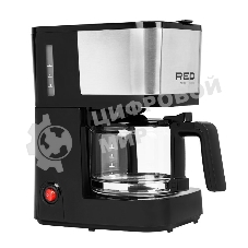 Кофеварка капельная Red Solution RCM-M1528 черный/серебристый, исп. кофе - молотый, 0.6 л, 600 Вт.