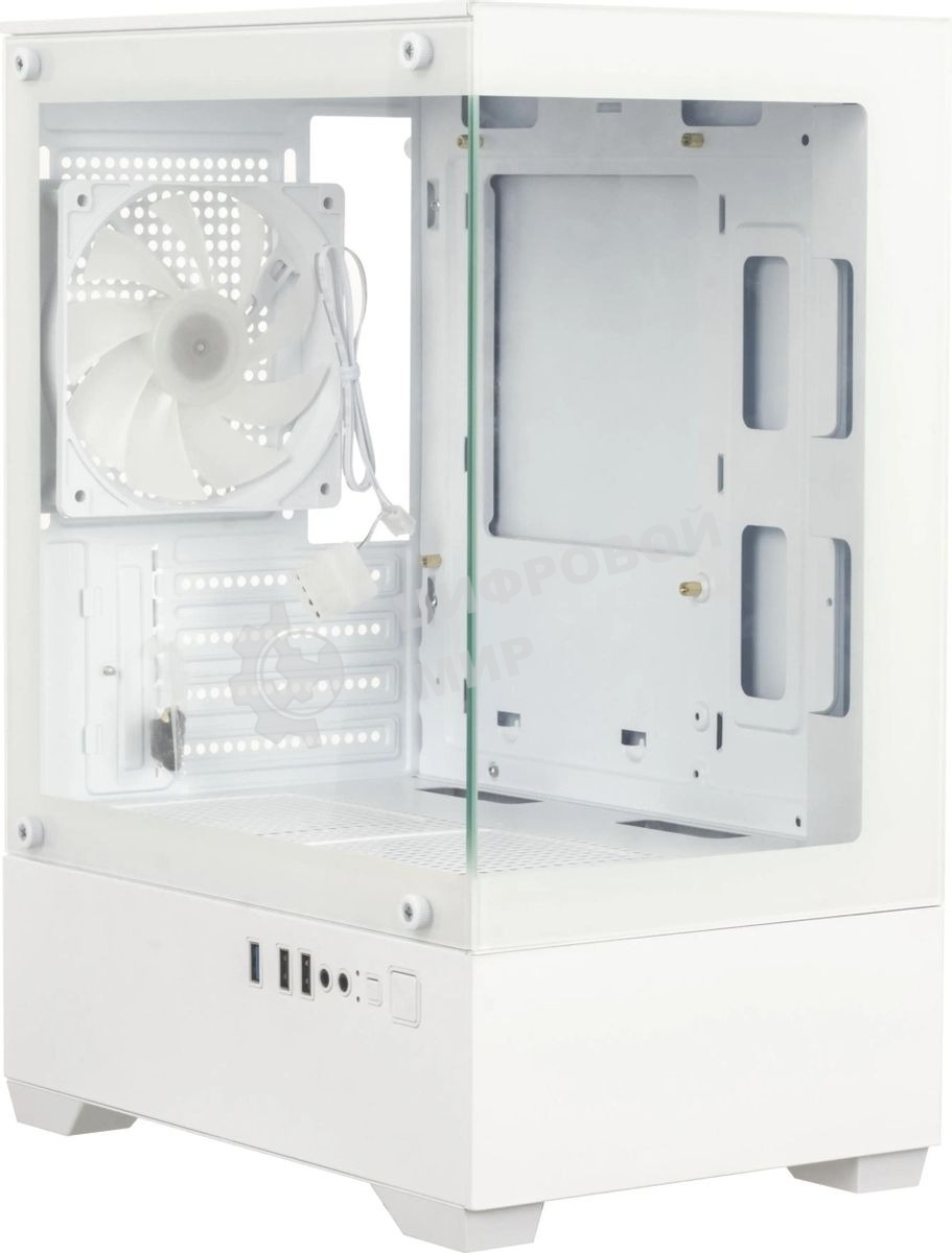 Компьютерный корпус Accord ACC-ZCU2W белый без БП mATX 1x120мм 1xUSB 3.0 1xUSB3.1 audio