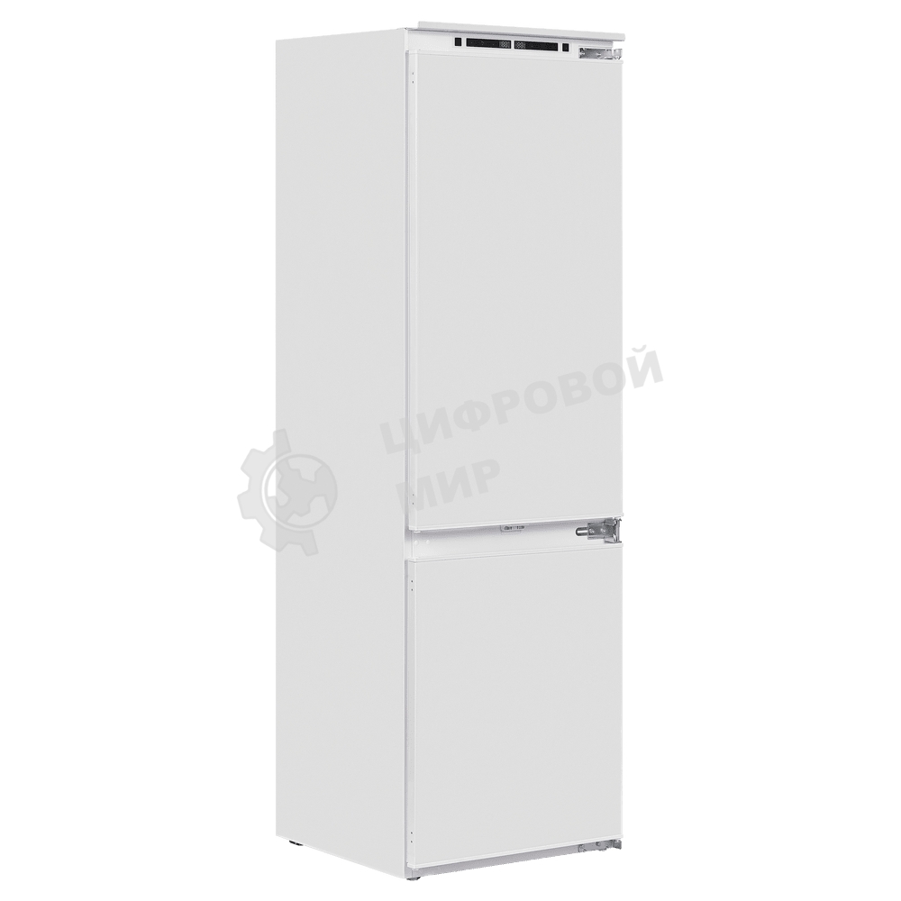 Встраиваемый холодильник Maunfeld MBF193NFW1GR Inverter белый двухкамерный 257/84 л морозилка снизу, No Frost