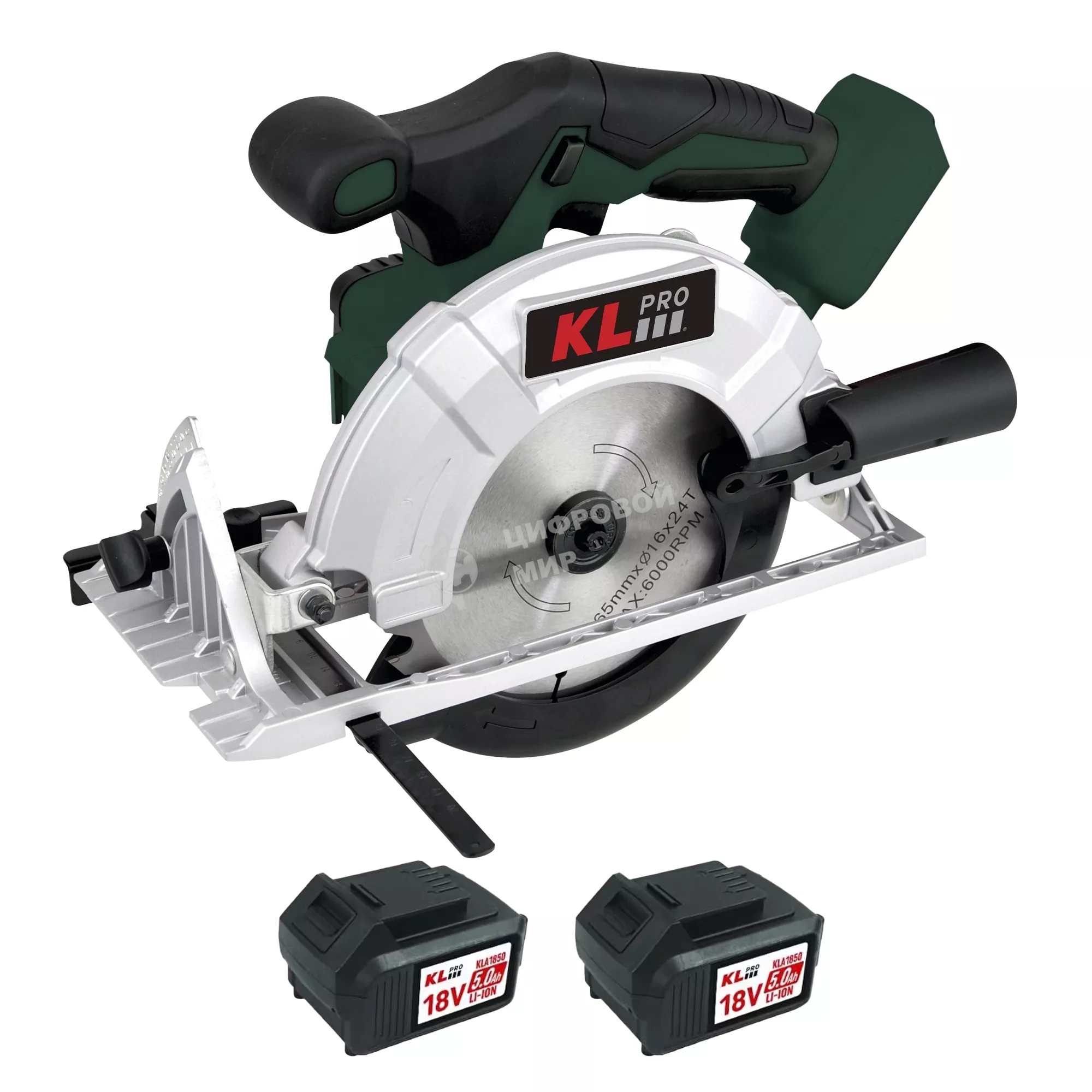 Профессиональная пила циркулярная бесщеточная KLPRO KLDAT18B-50 (18 В/5,0 А·ч)