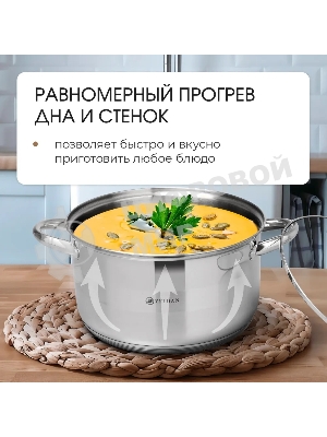 Набор посуды Zeidan Z-50632 6 предм.: кастрюля с/кр 2,0 л (16 см), кастрюля с/кр 3,0 л (18 см), кастрюля с/кр 4,0 л (20 см), нержавеющая сталь, комбинированная полировка снаружи, зеркальная полировка внутри, шкала литража, крышки - стекло, 5-ти СТЕПОВОЕ КАПСУЛИРОВАННОЕ