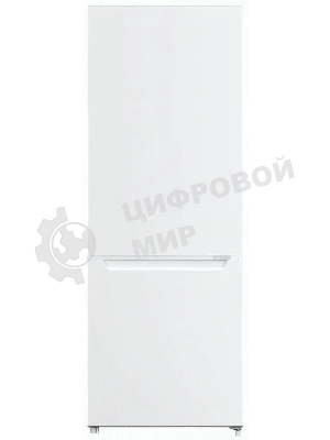 Холодильник Maunfeld MFF144SFW белый глянц. двухкамерный 154/52л морозилка снизу, ручная разморозка