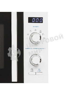 Микроволновая печь Midea AM825P2ET-W белый, 25 л, 800 Вт, переключатели - кнопки, поворотный механизм