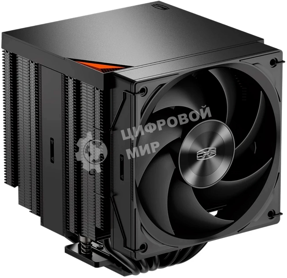 Кулер для процессора PCCooler RZ620Pro TC BK (265W, 4-pin PWM, 160mm, Al/Cu, 6x6mm, 2x120mm, 80CFM, 36.2dBA, 2400RPM, S: 1851/1700/1200/115X, AM5/AM4, black)