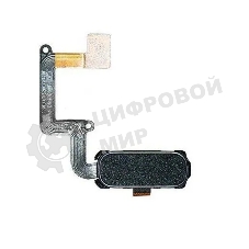 Кнопка HOME в сборе с механизмом и шлейфом для Samsung A320, черная