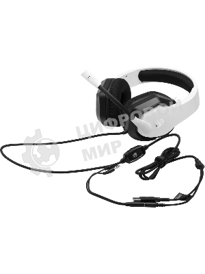 Гарнитура Bloody G260P белый-чёрный, проводная, USB, подсветка