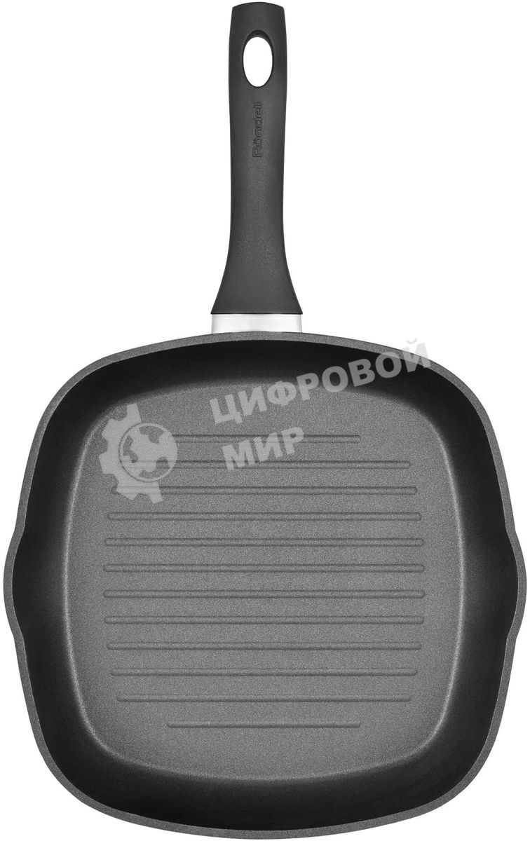 Сковорода-гриль Rondell RDA-762, 28х28 см, без крышки, черный