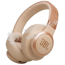 Беспроводные/проводные наушники JBL Live 770NC бежевый, полноразмерные, Bluetooth + проводной, адаптивное шумоподавление
