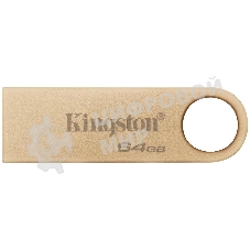 Флешка USB Kingston DataTraveler SE9 G3 (DTSE9G3/64Gb), 64Gb, USB 3.2 Gen 1, R/W 220/100, золотистый