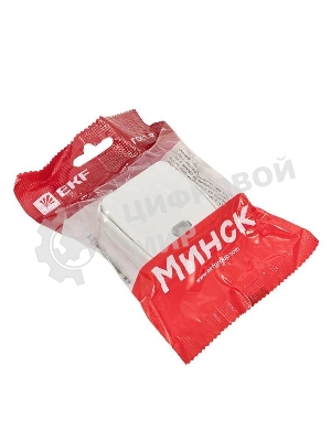 Выключатель 1-клавишный EKF Basic Минск ОП 10А с индикатором белый