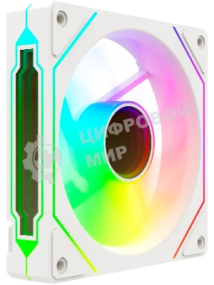 Вентилятор для корпуса Bloody CF-12 LCD ARGb 120х120x25 белый 4-pin 32дБ (упак.:1шт) (CF-12-ARGb120-WH) Ret