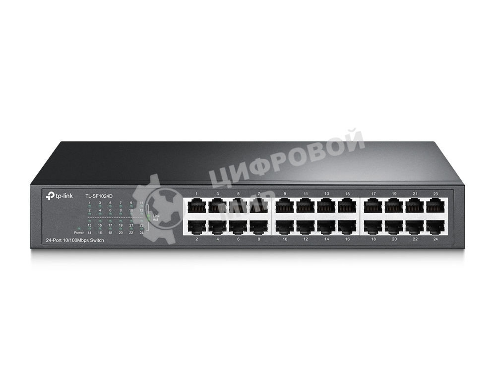 Коммутатор TP-Link TL-SF1024D, 24×100 Мбит/с, неуправляемый
