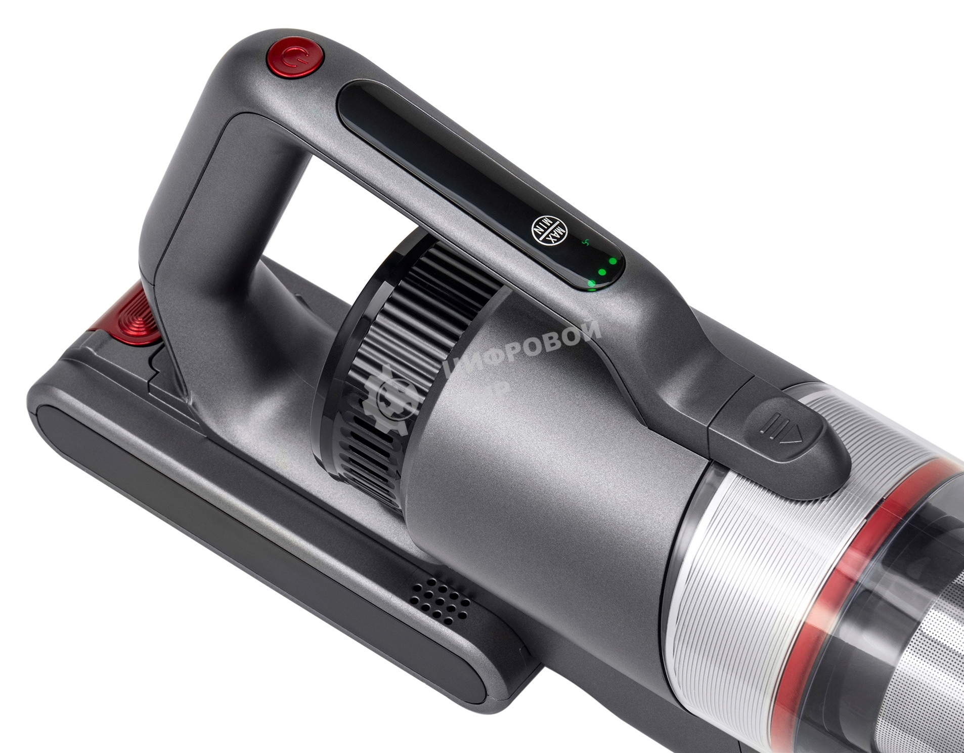 Вертикальный пылесос Starwind SCH9945 170Вт серебристый/красный