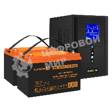 Комплект Источник бесперебойного питания EX295987RUS + батарея 100Aч EX285656RUS 2шт (инвертор, синус, для котла) ExeGate SineTower SZ-1000.LCD.AVR.2SH.1C13.USB 1000VA/800W, чистый синусоида, LCD дисплей, AVR, 2*Schuko+1*C13, USB, линейно-интерактивный, Black + батарея ExeGate HRL 12-100 (12В, 100А·ч) 2шт