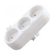 Сетевой адаптер СТАРТ SA1/3-L, 3 розетки, до 10А, IP20, белый