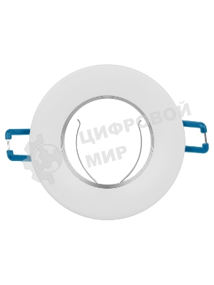 Встраиваемый светильник алюминиевый ЭРА KL107 WH/SL MR16 GU5.3 белый серебро