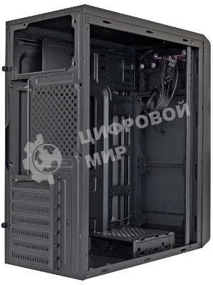 Компьютерный корпус Miditower ExeGate XP-332-UNS450 (ATX, БП UNS450 с вент. 12см, 2хUSB, аудио, черный)