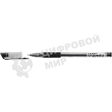 Ручка гелевая Silwerhof Eco Max, d=0.5мм, черные чернила, коробка картонная, сменный стержень, линия 0.3мм, резиновая манжета