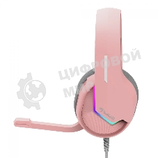 Гарнитура Marvo H8618 Tactic 40 розовый, проводная, USB, микрофон с шумоподавлением, RGB-подсветка