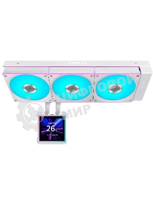 Система водяного охлаждения Lian-Li HydroShift II LCD-S 360CL ARGB Soc-AM5/AM4/1700/1851 белый 4-pin 30dB Al+Cu LCD Ret (G89.GHS2LCDS36CW.R0)