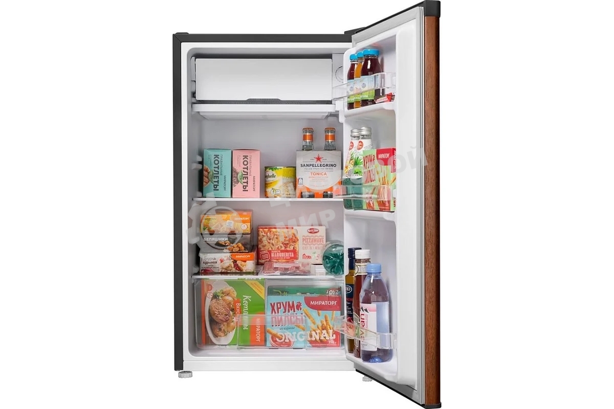 Холодильник Maunfeld MFF83WD дерево/черный мат. однокамерный 85л