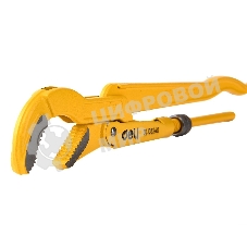 Трубный рычажный ключ №1 с изогнутыми губками Deli DL105240 315мм, раскрытие губок 0-40мм, сталь Cr-V