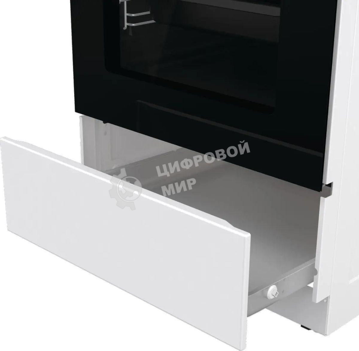 Плита электрическая Gorenje GEC5C42WG белый, конфорок 4 электрических, духовка 70 л, 50 см x 85 см x 59.4 см (без крышки)