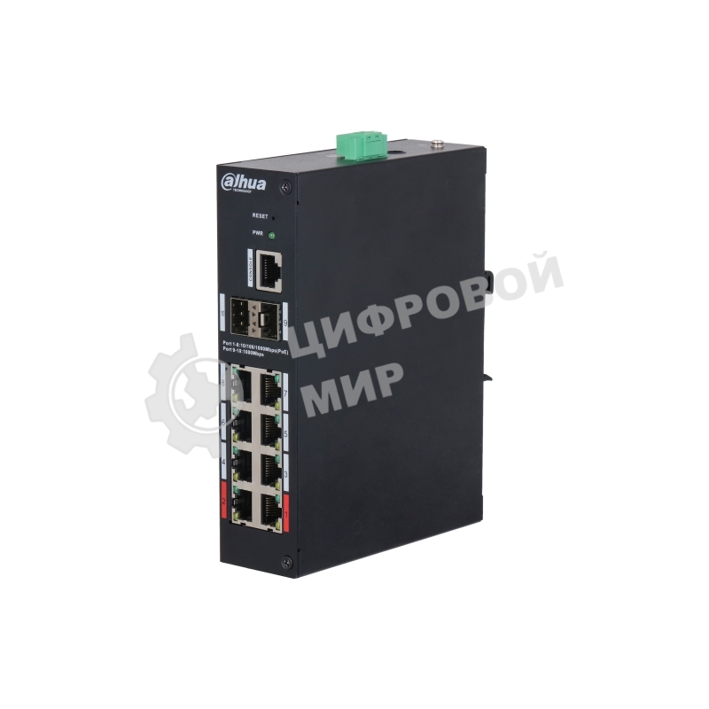Коммутатор Dahua DH-HS4210-8GT-90, 8×1 Гбит/с + 2×1 Гбит/с SFP, управляемый