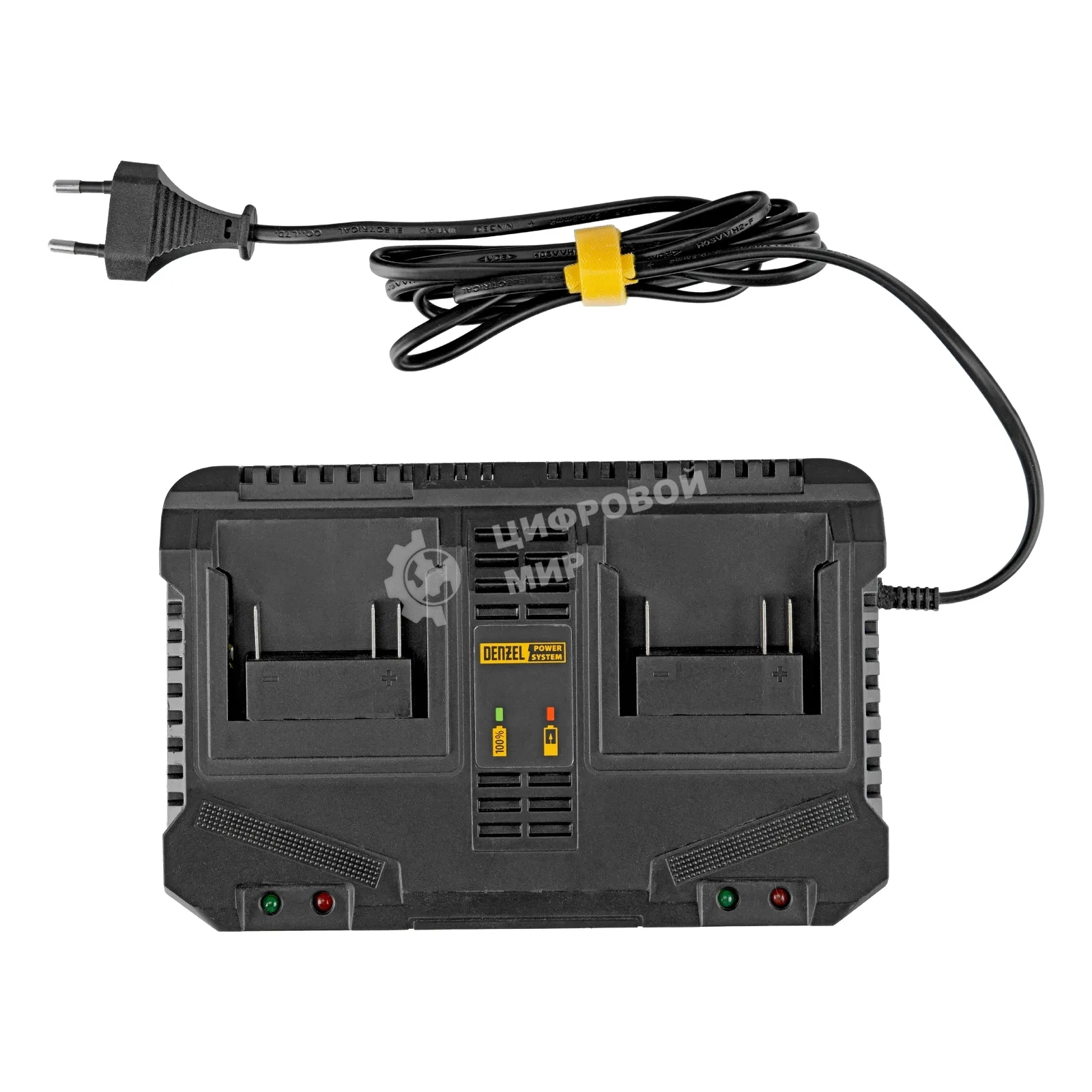 Устройство зарядное для аккумуляторов двухпортовое Denzel BCH-20-4.0x2, Li-Ion, 20 В, 4.0 А
