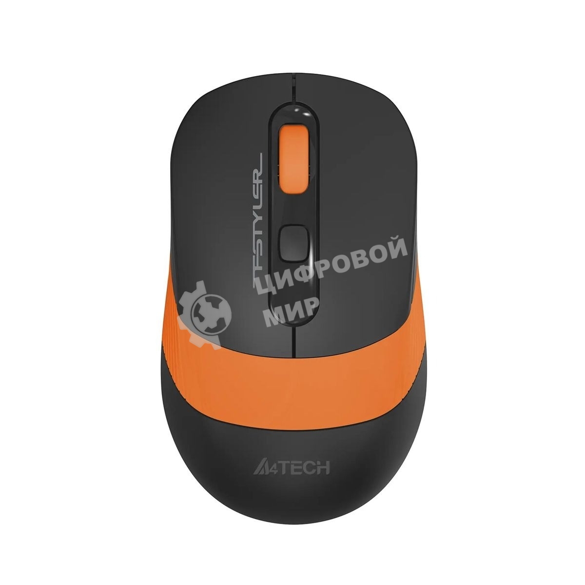 Мышь беспроводная A4Tech Fstyler FG10 черный/оранжевый, 2000 dpi, радиоканал, USB, кнопки - 4