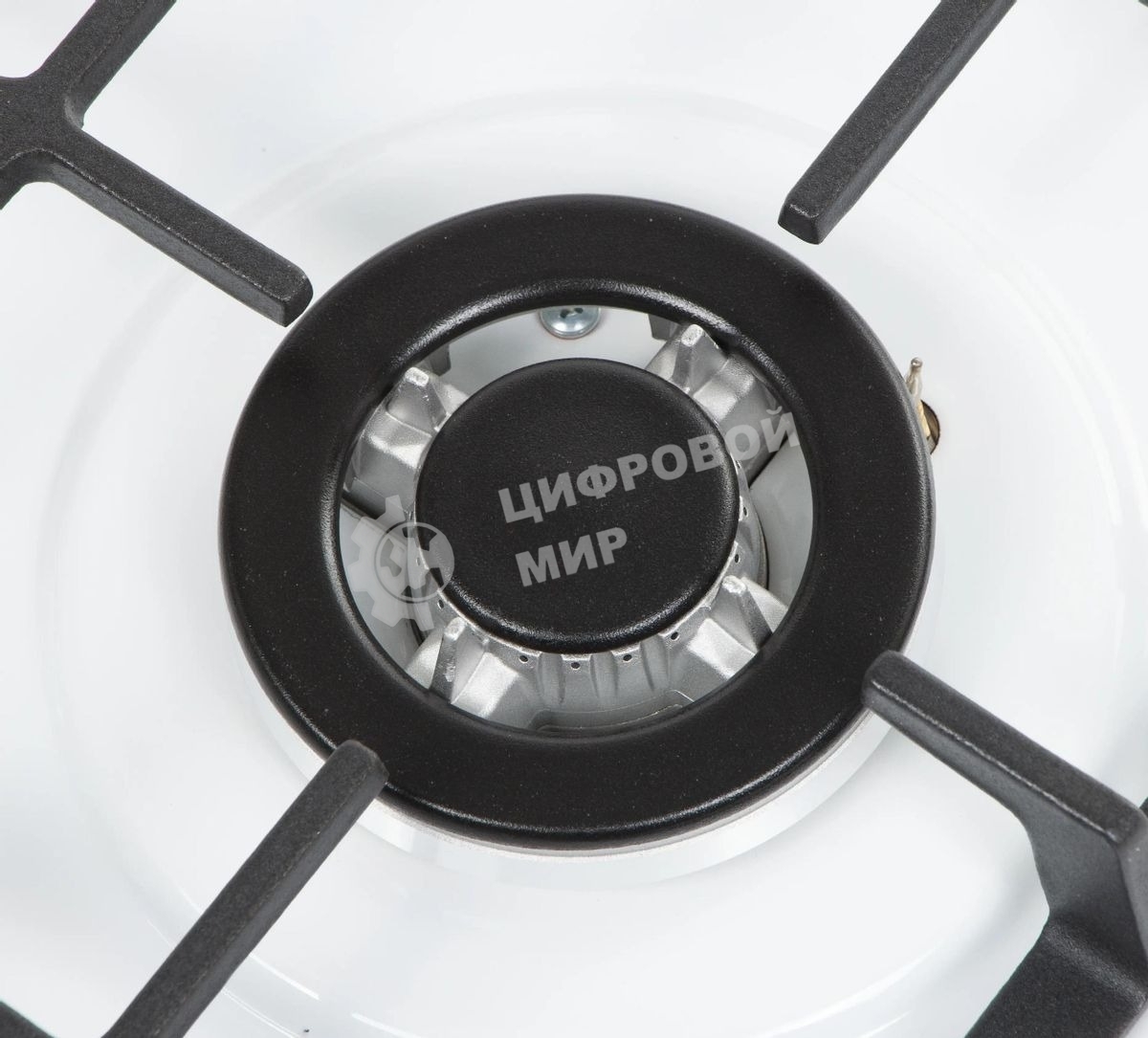 Газовая варочная панель Maunfeld EGHE.43.33CW/G, 3 конфорки, эмалированная сталь, белый