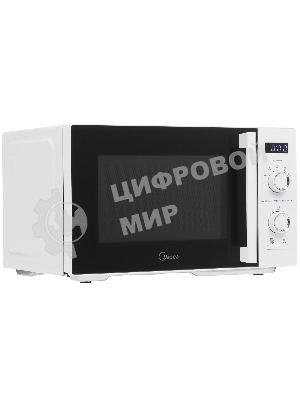 Микроволновая печь Midea AM825P2ET-W белый, 25 л, 800 Вт, переключатели - кнопки, поворотный механизм