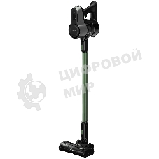 Пылесос вертикальный Grundig VCP 6230 PET оливковый/черный, питание от аккумулятора, 100 Вт, уборка сухая, пылесборник 0.55 л