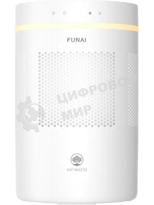 Мойка воздуха Funai Hatamoto FAW-HTE450/4.0(WT) белый, 40 м², 4 л, традиционное увлажнение, гигростат, антибактериальный фильтр, пульт ДУ, ночной режим