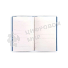 Блокнот Deli 22284BLUE 210х143 мм, искусственная кожа, 96 л, синий