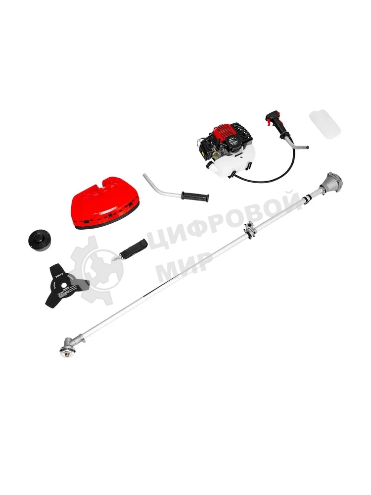 Триммер бензиновый MTX MT-52, 52 см3, неразъемная штанга, состоит из 2 частей