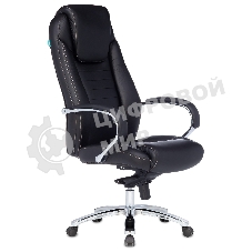 Кресло руководителя Бюрократ T-9923SL/BLACK черный, кожа, крестовина хром