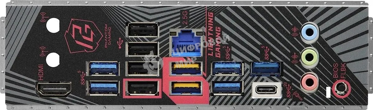 Материнская плата ASRock B650 PG Lightning, AM5, AMD B650, 4xDDR5, 4xSATA, 3xM.2, 1xPCI-E 4.0 x16, 1xPCI-E 4.0 x2, 1xHDMI, 1x 2.5Gb LAN, 4xUSB-A 2.0, 7xUSB-A 3.2 Gen 1, 1xUSB-C 3.2 Gen 2x2, 3x3.5 мм, 7.1, ATX