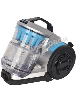 Пылесос Hyundai HYV-C2955 серебристый/синий, 380/2400 Вт, уборка сухая, пылесборник контейнер 3.5 л